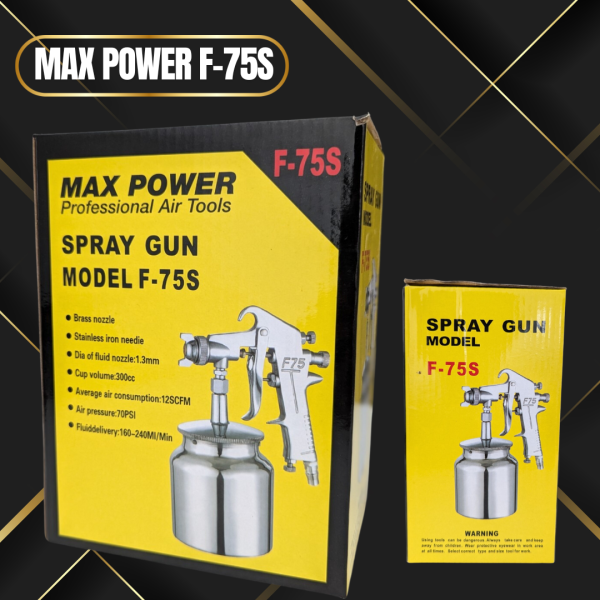 Súng phun sơn bình dưới F75S MAXPOWER - Ảnh 6