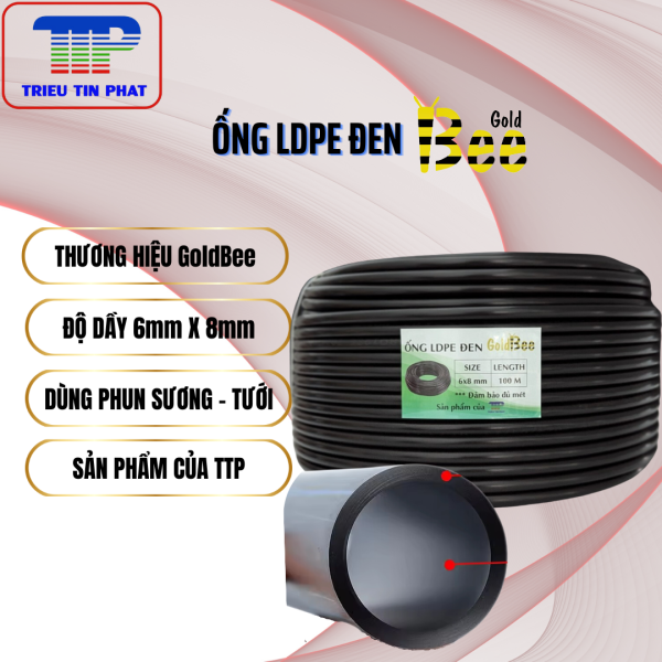 Dây dẫn nước PE dùng cho hệ thống tưới, phun sương GOLDBEE - Ảnh 3