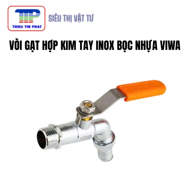 Vòi gạt hợp kim tay inox bọc nhựa VIWA PN10 - Ảnh 3
