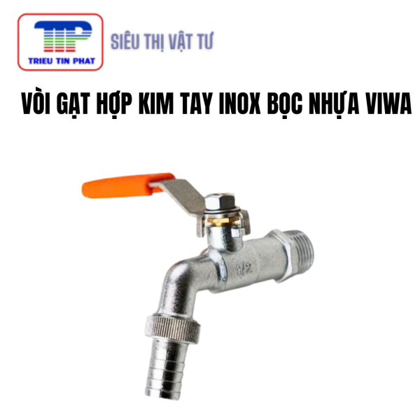 Vòi gạt hợp kim tay inox bọc nhựa VIWA PN10 - Ảnh 4