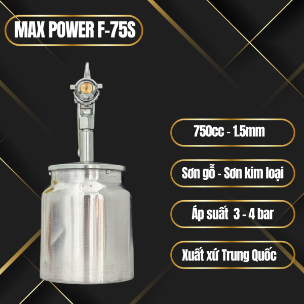 Súng phun sơn bình dưới F75S MAXPOWER - Ảnh 2