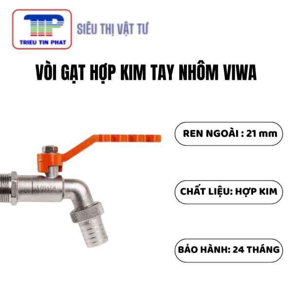 Vòi gạt hợp kim tay nhôm VIWA PN10 - Ảnh 2