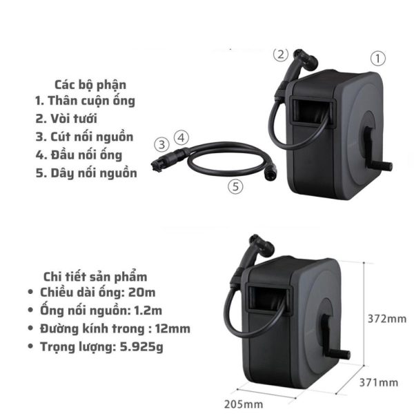 Bộ vòi thu rút tưới vườn đa năng TAKAGI Body Next RC1330BR - Ảnh 4