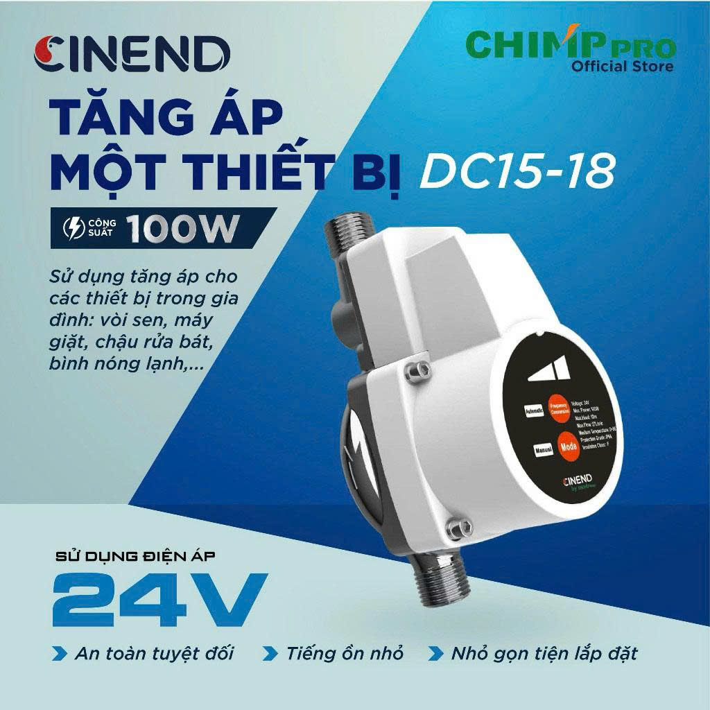 Bơm tăng áp CHIMPPRO DC15-18