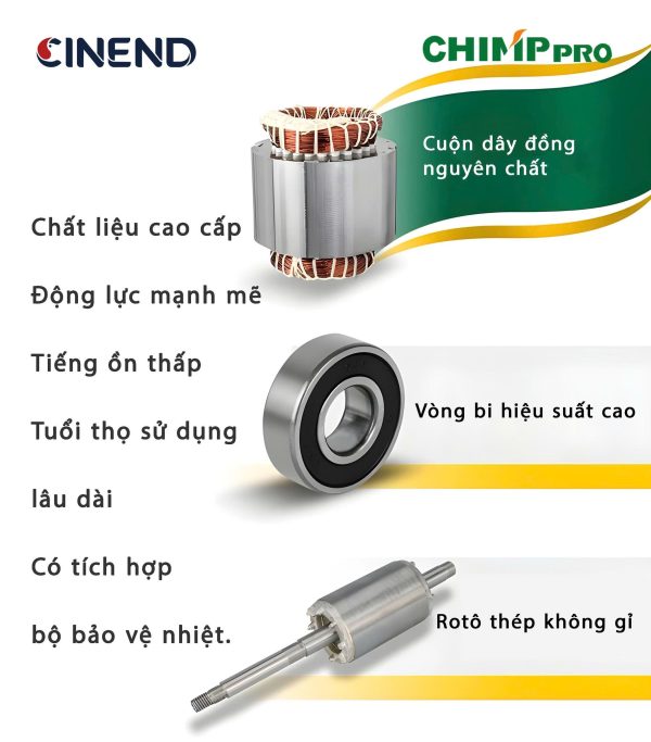 Bơm tăng áp CHIMPPRO YC-400 - Ảnh 4